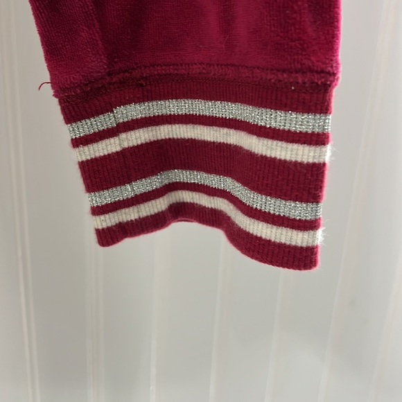 EUC! Velour Magenta and Silver VS Pullover with 1/2 zip! Size large! - Picture 4 of 6